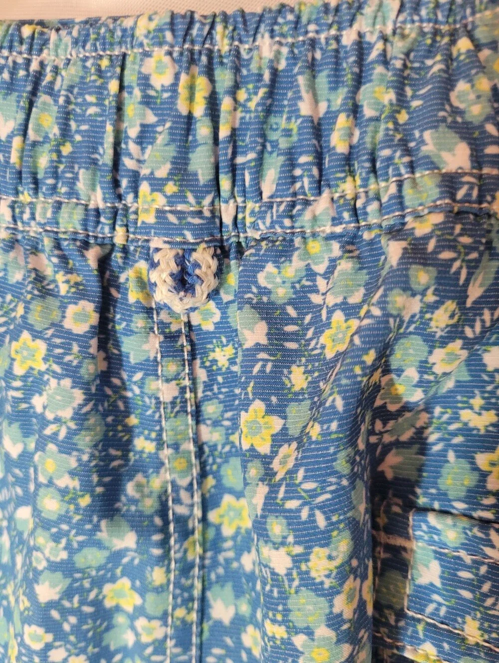 Johnnie-O Men's Tyndall Ripride Blue Floral Swim Trunks Large